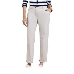 Talbots The Weekend Chino Light Gray Cotton Blend Pants Size 6P